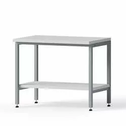 Standalone Laboratory table, 900x750x600mm, melamine tabletop, storage shelf