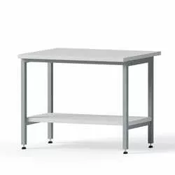 Standalone Laboratory table, 900x750x750mm, melamine tabletop, storage shelf