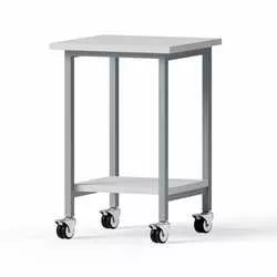 Mobile Laboratory table, 600x900x600mm, melamine tabletop, storage shelf