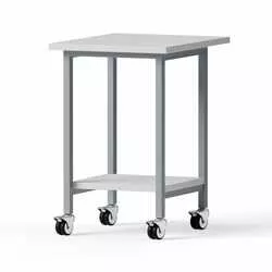 Mobile Laboratory table, 600x900x750mm, melamine tabletop, storage shelf