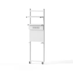 Utility unit for table extension, 600x2118x65mm, 4 x 230V socket